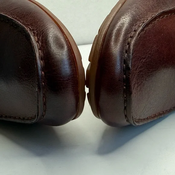 Born Liam Mahogany Brown Leather Driving Loafers • Handcrafted Comfort Shoes - Picture 10 of 12